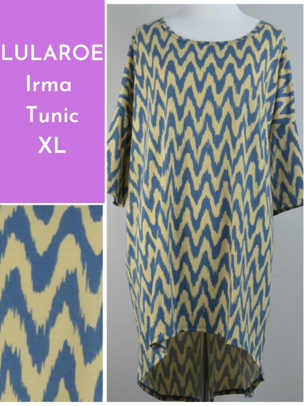 NWT XL Zig-Zag Stripe Irma Lularoe